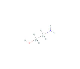 Ethanolamine-13C2 (CAS 143557-81-7) - chemical structure image