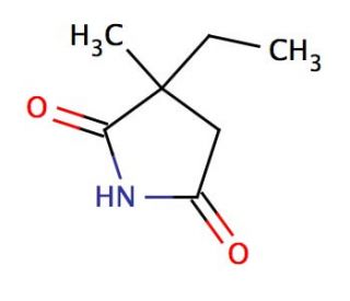 Ethosuximide (CAS 77-67-8) - chemical structure image