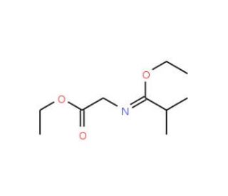 Ethyl {[(1Z)-1-ethoxy-2-methylpropylidene]-amino}acetate - chemical structure image