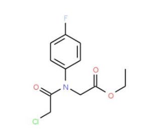 ethyl [(chloroacetyl)(4-fluorophenyl)amino]acetate (CAS 60145-88-2) - chemical structure image