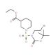 Ethyl 1-{[(2-bromoethyl)(tert-butoxycarbonyl)-amino]sulfonyl}-3-piperidine carboxylate - chemical structure image