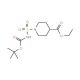 Ethyl 1-{[(tert-butoxycarbonyl)amino]sulfonyl}-4-piperidine carboxylate (CAS 1000018-25-6) - chemical structure image