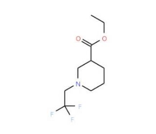 ethyl 1-(2,2,2-trifluoroethyl)piperidine-3-carboxylate - chemical structure image