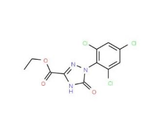 Ethyl 1-(2,4,6-trichlorophenyl)-2,5-dihydro-5-oxo-1H-1,2,4-triazole-3-carboxylate - chemical structure image