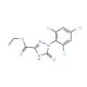 Ethyl 1-(2,4,6-trichlorophenyl)-2,5-dihydro-5-oxo-1H-1,2,4-triazole-3-carboxylate - chemical structure image