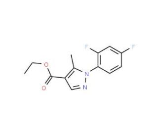 Ethyl 1-(2,4-difluorophenyl)-5-methylpyrazole-4-carboxylate (CAS 175135-71-4) - chemical structure image