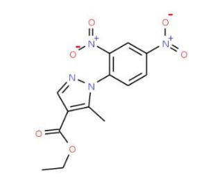 Ethyl 1-(2,4-dinitrophenyl)-5-methyl-1H-pyrazole-4-carboxylate - chemical structure image