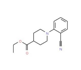 Ethyl 1-(2-cyanophenyl)-4-piperidinecarboxylate (CAS 357670-16-7) - chemical structure image