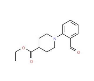 Ethyl 1-(2-formylphenyl)piperidine-4-carboxylate (CAS 259683-56-2) - chemical structure image