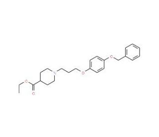 Ethyl 1-{3-[4-(benzyloxy)phenoxy]propyl}-4-piperidine carboxylate (CAS 937602-27-2) - chemical structure image
