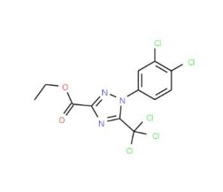 Ethyl 1-(3,4-dichlorophenyl)-5-(trichloromethyl)-1H-1,2,4-triazole-3-carboxylate - chemical structure image