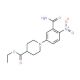 Ethyl 1-[3-(aminocarbonyl)-4-nitrophenyl]-4-piperidine carboxylate - chemical structure image