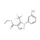 ethyl 1-(3-aminophenyl)-5-(trifluoromethyl)-1H-pyrazole-4-carboxylate - chemical structure image