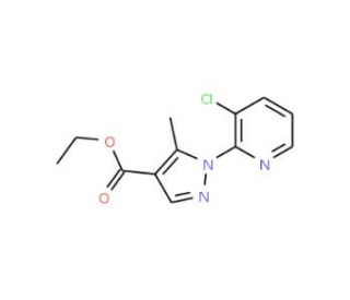 Ethyl 1-(3-chloropyridin-2-yl)-5-methylpyrazole-4-carboxylate (CAS 1150164-31-0) - chemical structure image
