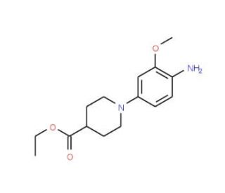 Ethyl 1-(4-amino-3-methoxyphenyl)-4-piperidine carboxylate - chemical structure image