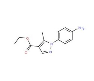ethyl 1-(4-aminophenyl)-5-methyl-1H-pyrazole-4-carboxylate (CAS 260046-88-6) - chemical structure image