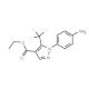 ethyl 1-(4-aminophenyl)-5-(trifluoromethyl)-1H-pyrazole-4-carboxylate - chemical structure image