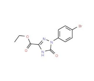 Ethyl 1-(4-bromophenyl)-2,5-dihydro-5-oxo-1H-1,2,4-triazole-3-carboxylate - chemical structure image
