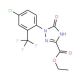 Ethyl 1-(4-chloro-2-trifluoromethylphenyl)-2,5-dihydro-5-oxo-1H-1,2,4-triazole-3-carboxylate - chemical structure image