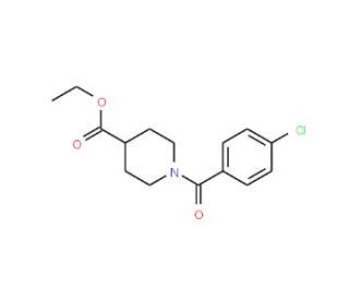 Ethyl 1-(4-chlorobenzoyl)-4-piperidine carboxylate - chemical structure image