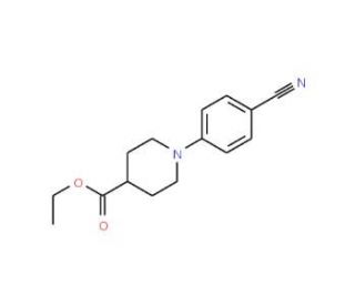 Ethyl 1-(4-cyanophenyl)piperidine-4-carboxylate (CAS 352018-90-7) - chemical structure image