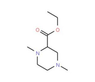 Ethyl 1,4-dimethylpiperazine-2-carboxylate (CAS 90729-01-4) - chemical structure image
