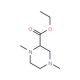 Ethyl 1,4-dimethylpiperazine-2-carboxylate (CAS 90729-01-4) - chemical structure image
