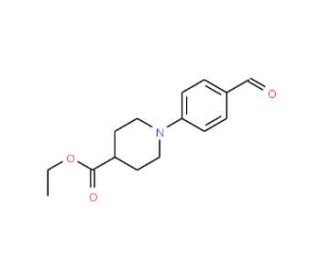 Ethyl 1-(4-formylphenyl)-4-piperidinecarboxylate (CAS 85345-11-5) - chemical structure image
