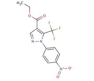 Ethyl 1-(4-nitrophenyl)-5-(trifluoromethyl)-1H-pyrazole-4-carboxylate (CAS 175137-35-6) - chemical structure image