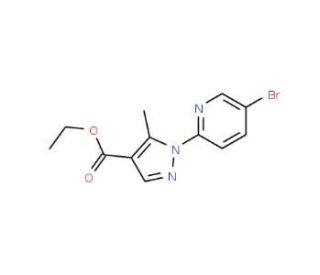 Ethyl 1-(5-bromopyridin-2-yl)-5-methylpyrazole-4-carboxylate (CAS 1150164-72-9) - chemical structure image