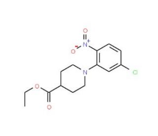 Ethyl 1-(5-chloro-2-nitrophenyl)-4-piperidine carboxylate (CAS 847408-05-3) - chemical structure image