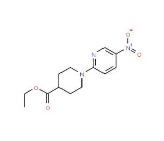 Ethyl 1-(5-nitro-2-pyridinyl)-4-piperidine carboxylate (CAS 300804-00-6) - chemical structure image