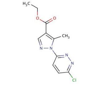 ethyl 1-(6-chloropyridazin-3-yl)-5-methyl-1H-pyrazole-4-carboxylate - chemical structure image