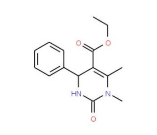 Ethyl 1,6-dimethyl-2-oxo-4-phenyl-1,2,3,4-tetrahydro-5-pyrimidine carboxylate - chemical structure image