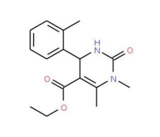 Ethyl 1,6-dimethyl-4-(2-methylphenyl)-2-oxo-1,2,3,4-tetrahydro-5-pyrimidine carboxylate - chemical structure image