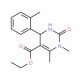 Ethyl 1,6-dimethyl-4-(2-methylphenyl)-2-oxo-1,2,3,4-tetrahydro-5-pyrimidine carboxylate - chemical structure image