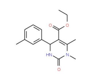 Ethyl 1,6-dimethyl-4-(3-methylphenyl)-2-oxo-1,2,3,4-tetrahydro-5-pyrimidine carboxylate - chemical structure image