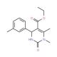 Ethyl 1,6-dimethyl-4-(3-methylphenyl)-2-oxo-1,2,3,4-tetrahydro-5-pyrimidine carboxylate - chemical structure image