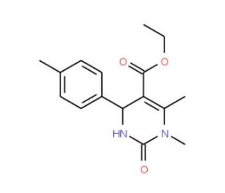 Ethyl 1,6-dimethyl-4-(4-methylphenyl)-2-oxo-1,2,3,4-tetrahydro-5-pyrimidine carboxylate - chemical structure image