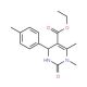 Ethyl 1,6-dimethyl-4-(4-methylphenyl)-2-oxo-1,2,3,4-tetrahydro-5-pyrimidine carboxylate - chemical structure image