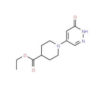 Ethyl 1-(6-oxo-1,6-dihydro-4-pyridazinyl)-4-piperidine carboxylate (CAS 1000018-23-4) - chemical structure image