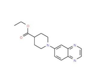 Ethyl 1-(6-quinoxalinyl)-4-piperidine carboxylate - chemical structure image