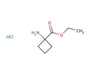 Ethyl 1-amino-1-cyclobutanecarboxylate monohydrochloride (CAS 145143-60-8) - chemical structure image