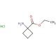 Ethyl 1-amino-1-cyclobutanecarboxylate monohydrochloride (CAS 145143-60-8) - chemical structure image