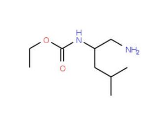 ethyl 1-(aminomethyl)-3-methylbutylcarbamate - chemical structure image