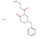 Ethyl 1-benzyl-4-oxo-3-piperidinecarboxylate hydrochloride (CAS 1454-53-1) - chemical structure image