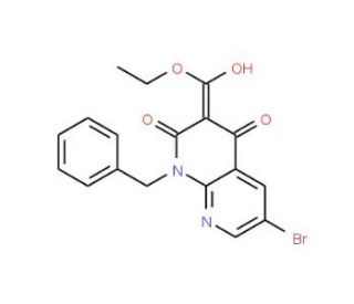 Ethyl 1-benzyl-6-bromo-4-hydroxy-2-oxo-1,2-dihydro[1,8]naphthyridine-3-carboxylate - chemical structure image
