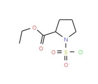 ethyl 1-(chlorosulfonyl)pyrrolidine-2-carboxylate - chemical structure image