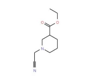 Ethyl 1-(cyanomethyl)piperidine-3-carboxylate (CAS 946702-02-9) - chemical structure image