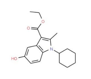 ethyl 1-cyclohexyl-5-hydroxy-2-methyl-1H-indole-3-carboxylate (CAS 101782-20-1) - chemical structure image